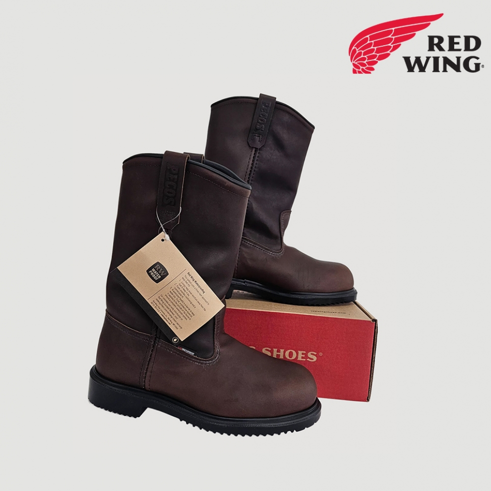 레드윙 11인치 페코스 수퍼솔 방수 워크 부츠 2230 스틸 토우 작업화 안전화