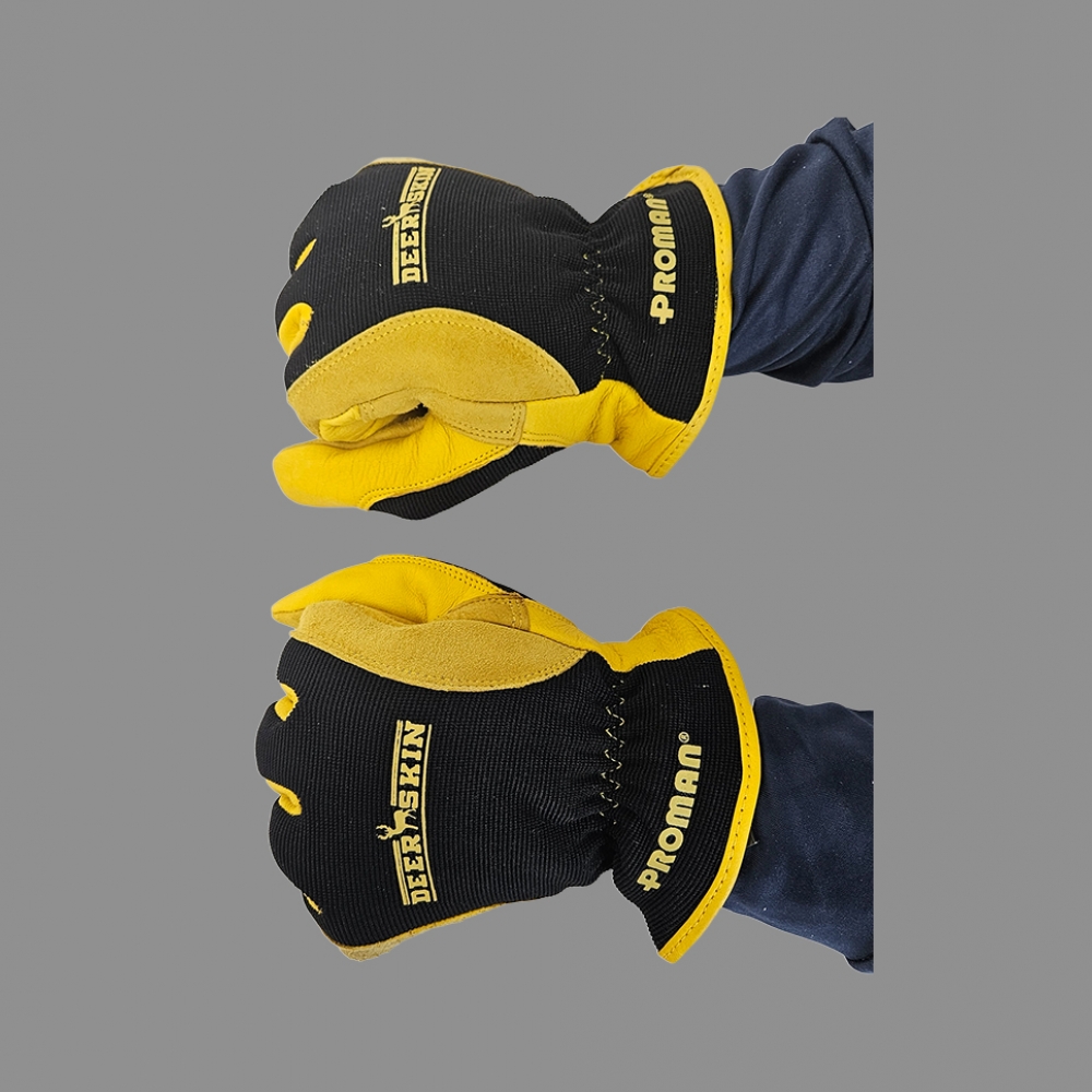 프로맨 방한,방수 사슴가죽장갑 PM-8065 산업용 작업용 등산 캠핑 바이크