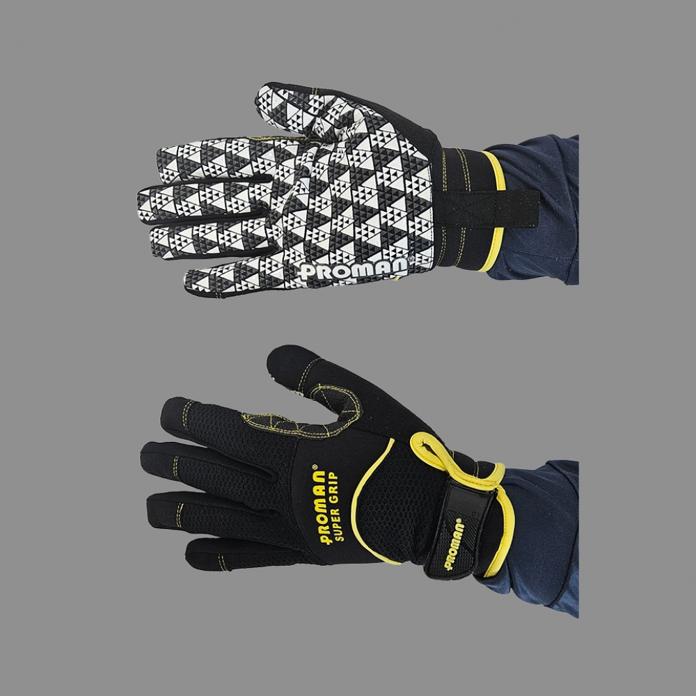 프로맨 메카닉 수퍼그립 장갑 PM-1047, 안전용 산업용 작업용 등산 캠핑 바이크 터치스크린