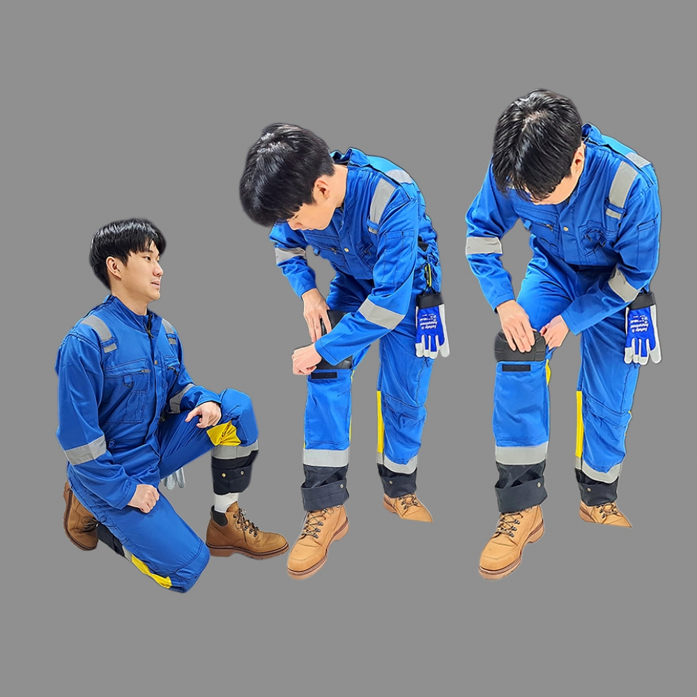 프로맨 이지오프 통풍 특허커버올 SCV-200BK, 커버롤 점프수트 일체형작업복 파랑