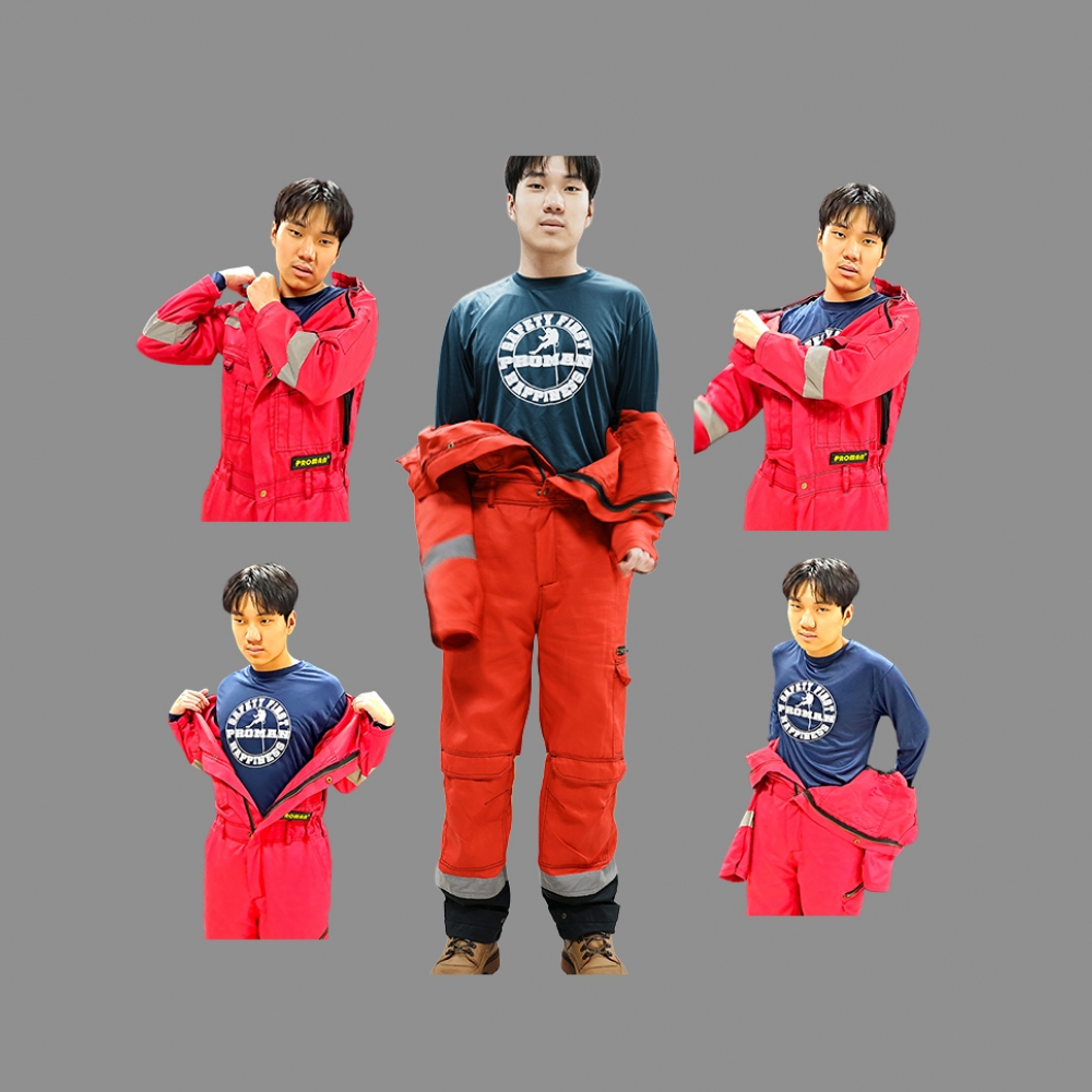 프로맨 이지오프 통풍 특허커버올 SCV-200RK, 커버롤 점프수트 일체형작업복